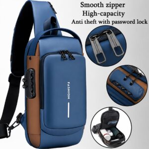 Travel Bag, Charging Bag, Blue Gold bag