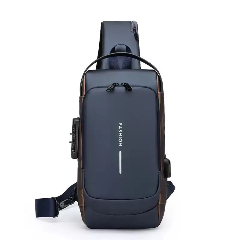 Travel charging backpack with high-capacity storage, smooth zippers, anti-theft password lock, and organized compartments